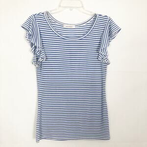 Must Have Flare Sleeve Striped Scoop Neck Top Size Small